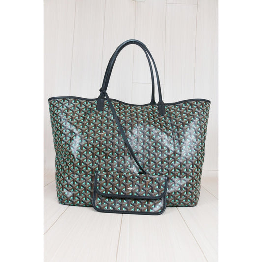 Rank A | Goyard Saint-Louis GM Tote Bag Green|S24071602