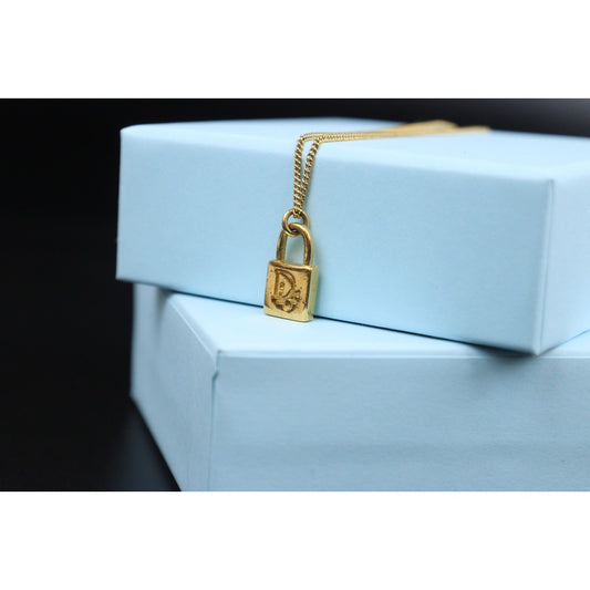 Rank A | Dior CD HandBag Necklace Gold Plated |V24030766