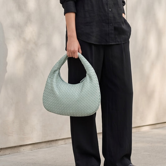 Include Entrupy Certificate of Authenticity|Good ( Rank AB)| Bottega Veneta Lamb Skin Braid Shoulder Bag Glacier|S26073106