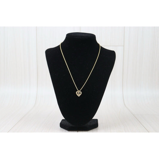 Very Good ( Rank A) | Dior Heart Rhinestone Necklace |24090514