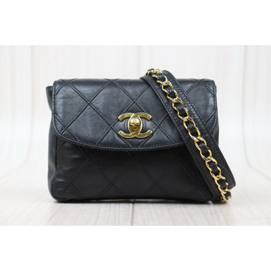 Good ( Rank AB)| CHANEL Matrasse Lambskin Waist Bag |H25022412