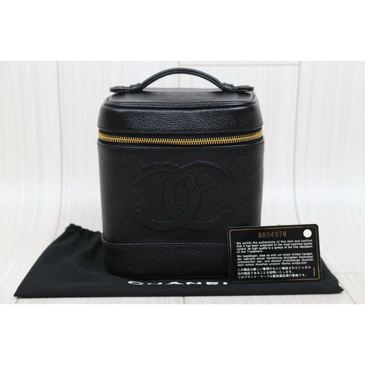 Very Good ( Rank A) | CHANEL Caviar Skin Vanity Handbag Made In 2000~2002Year |25103101