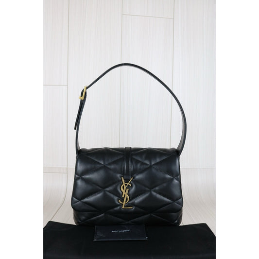 Very Good ( Rank A)| Saint Laurent YSL Le57 Lamb Skin Shoulder Bag Black|B25012207