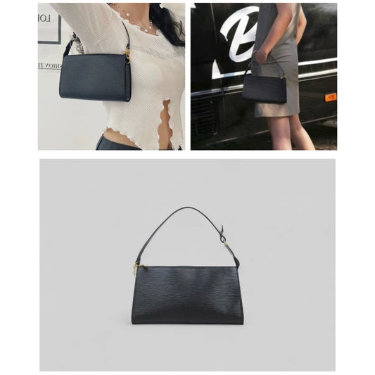 Very Good ( Rank A) |LV Epi Pochette Accessoires Handbag Black|25061212