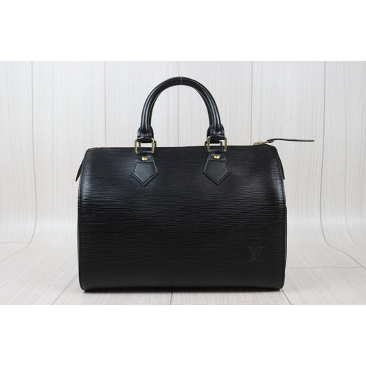 Very Good ( Rank A)| LV Epi Speedy 25 Hand Bag Black|25031812