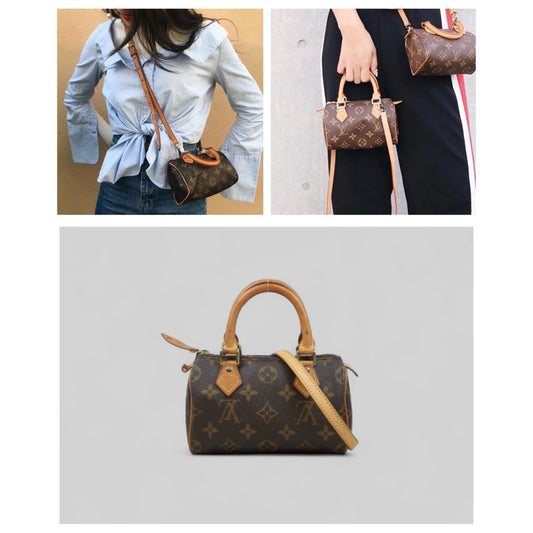 Good ( Rank AB)| LV Monogram Mini Speedy Handbag With Shoulderstrap|25042111