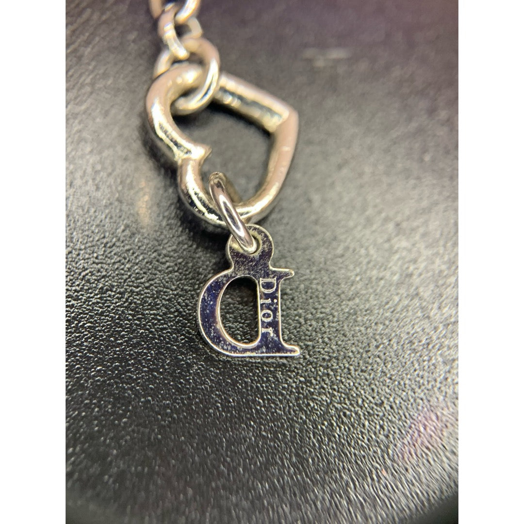 Very Good ( Rank A) | Dior Heart&D Necklace Silver Plated |V25071017