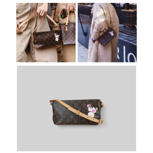 Very Good ( Rank A)| LV Takashi Murakam Panda Monogram Trotteur ShoulderBag |S25032001