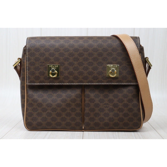 Rank AB| CELINE Macadam Shoulder Bag |24060303