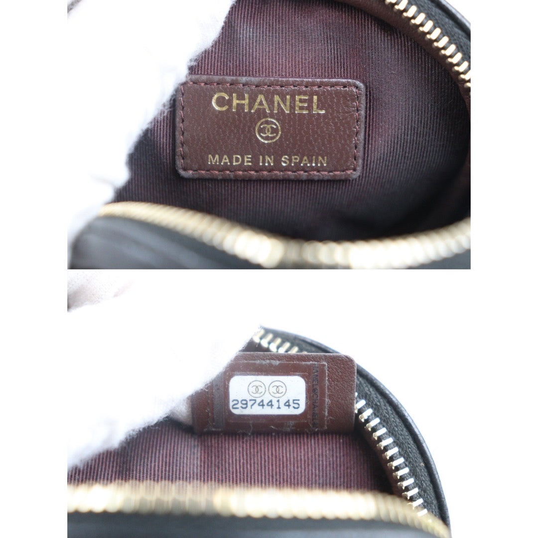 Rank A | CHANEL Matrasse Lambskin Coin Holder|V23082616