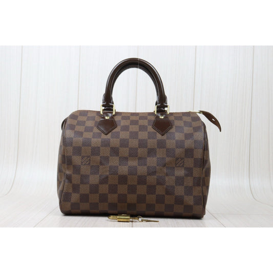 Good ( Rank AB)| LV Damier Speedy 25 Hand Bag |25011605