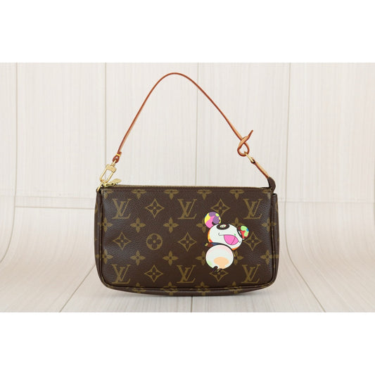 Very Good ( Rank A)| LV Takashi Murakam Panda Monogram Pochette Accessoires |B25011009