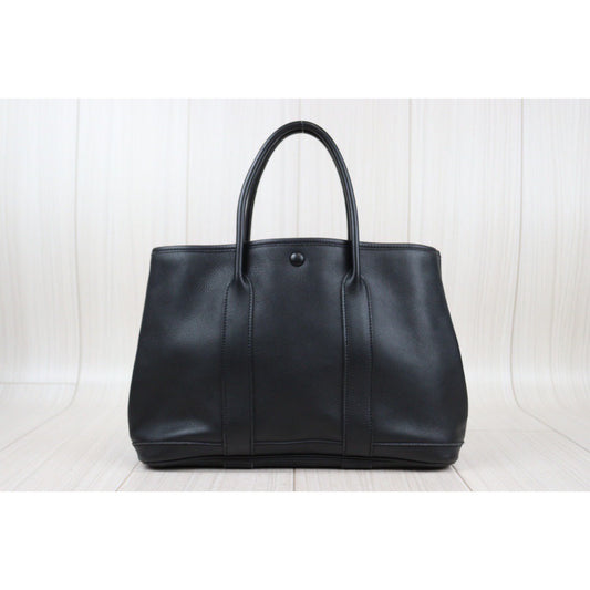 Rank A ｜ HERMES Garden Party TPM Swift Black Handbag Made in 2005 Year ｜24021405