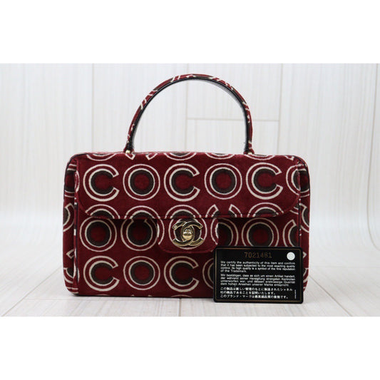Rank A| CHANEL COCO Suede Hand Bag Made In 2002~2003Year|Y24051714