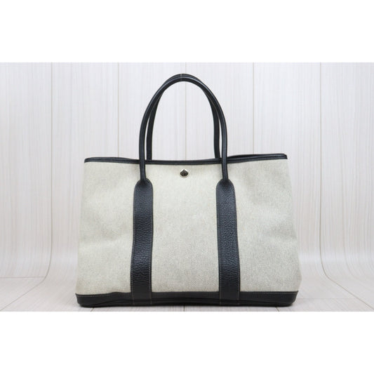 Include Entrupy Certificate of Authenticity|Good ( Rank AB)| HERMES Garden Party PM Handbag □J Stamp Made In 2006Year|V25112101