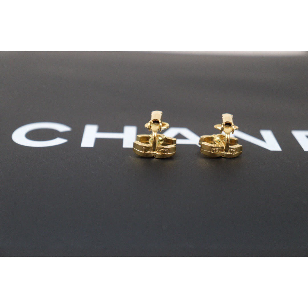 Rank A |CHANEL COCO Earrings 18k Gold Plated |24050628