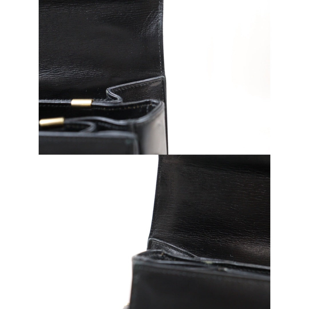 Rank AB｜ CELINE Vintage Box Calf Leather Shoulder Bag Black｜24042912