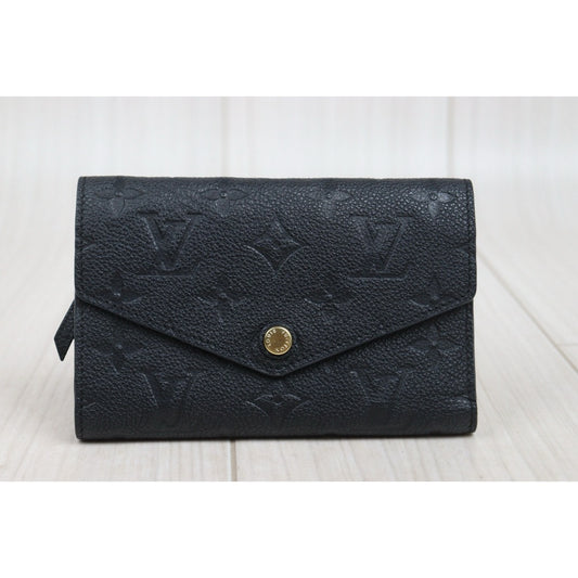 Very Good ( Rank A)| LV Monogram Skin Calf Black Wallet |25100702