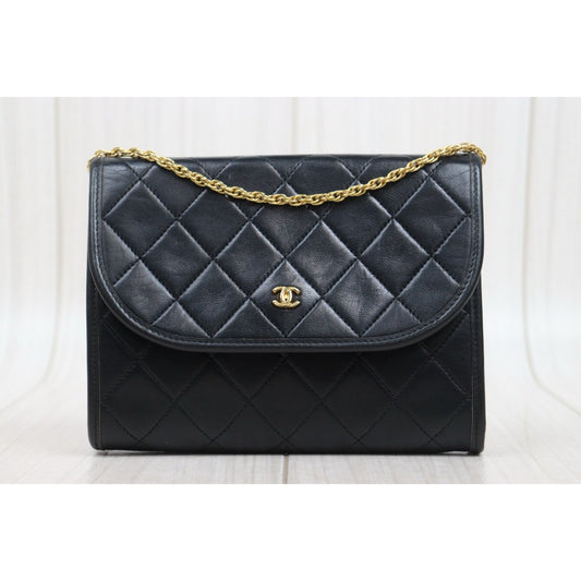 Very Good ( Rank A)| CHANEL Mini Coco Mark Lambskin Matrasse Chain Shoulder Bag |25073101