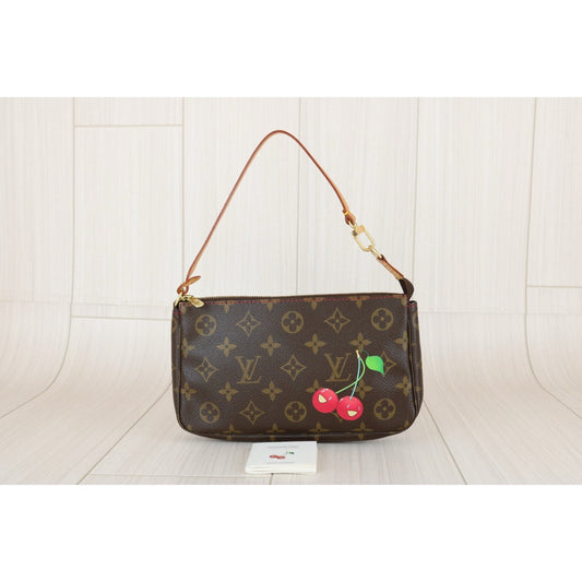 Very Good ( Rank A)| LV Takashi Murakam Cherry Monogram Pochette Accessoires |B25011008