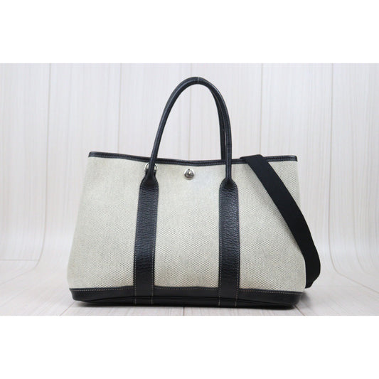 Rank A | HERMES Garden Party TPM Handbag |24041127