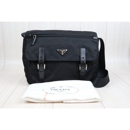 Rank AB|Prada Nylon ShoulderBag Black|V23110928