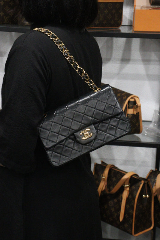 Rank A | CHANEL Matrasse Double Flap 23 Shoulder Bag Made In 1989~1991 Year|23101208