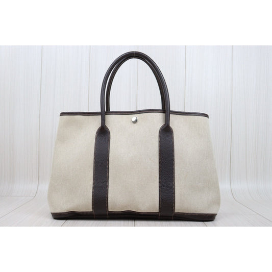 Very Good ( Rank A)| HERMES Garden Party PM Handbag □H Stamp Made In 2004 Year|V25061102