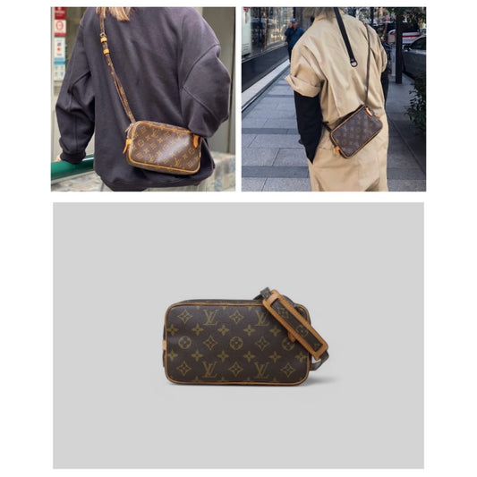 Good ( Rank AB)|LV Monogram Pochette Marley Bandolier Shoulder Bag|25022609