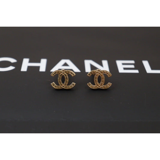 Rank A |CHANEL COCO Earrings 18k Gold Plated |24053021