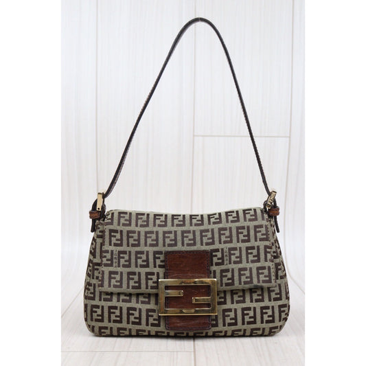 Rank AB | FENDI Zucca Mamma Baguette Shoulder Bag |24013011