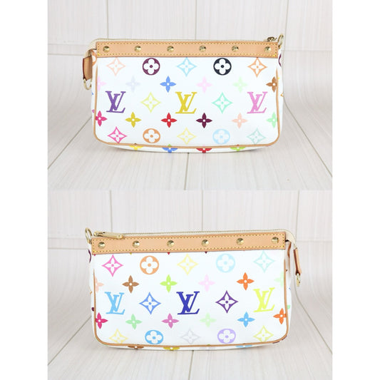 Include Entrupy Certificate of Authenticity|Very Good ( Rank A)| Louis Vuitton Monogram Multicolor Pochette Accessoires |S25082511
