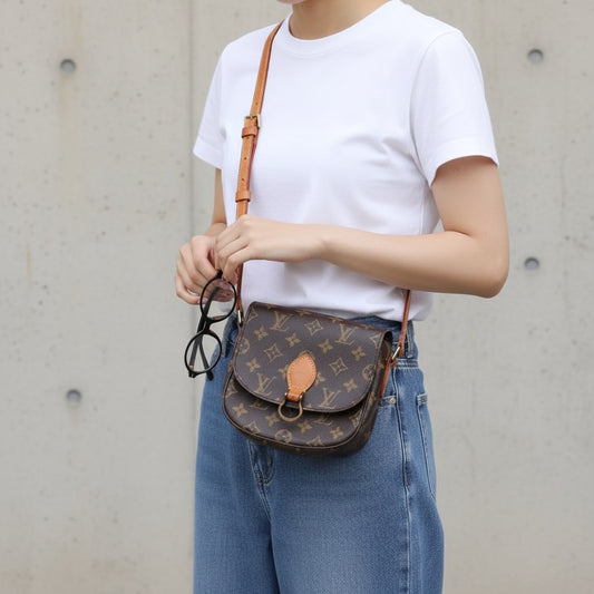 Include Entrupy Certificate of Authenticity|Very Good ( Rank A)| Louis Vuitton Monogram Saint Cloud PM Shoulder Bag |26041308