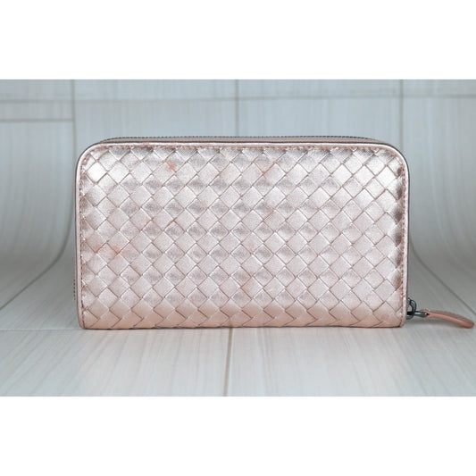 Very Good ( Rank A)| Bottega Veneta Braid Long Wallet Pink|S24060703