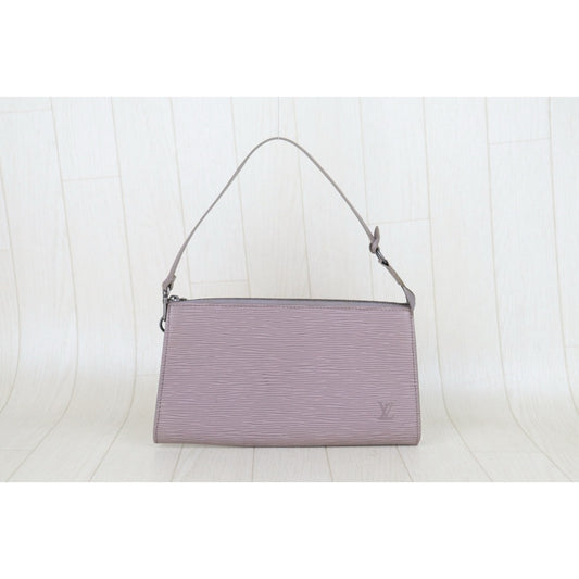 Good ( Rank AB)|LV Epi Pochette Accessoires Handbag Taro Purple|S25061601