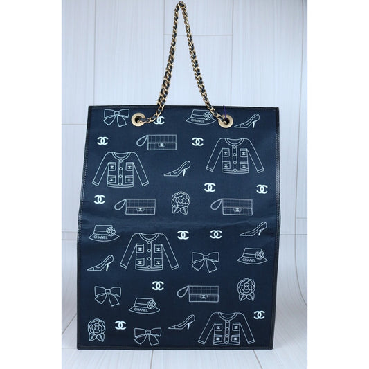 Good ( Rank AB)| CHANEL Canvas ToteBag Blue Made In 2004-2005 Year|S24060608