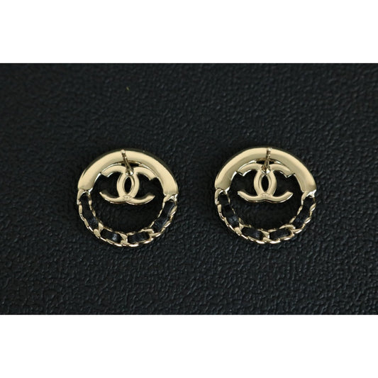 Include Authentic Detective Certificate of Authenticity|Very Good ( Rank A) | CHANEL B22P Coco Mark Matrasse Chain Earrings Made In 2022Year|S26013101