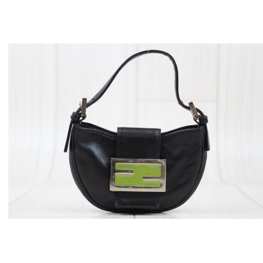 Very Good ( Rank A) | FENDI Lamb Leather Mini Croissant Pouch |Q24032917