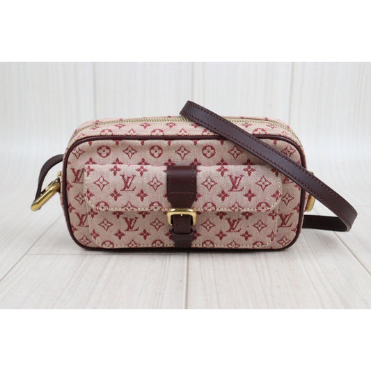 Rank AB | LV Monogram Denim Red Shoulder Bag|23113016