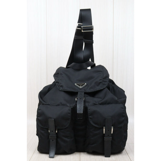 Very Good ( Rank A) |Prada Nylon Backpack Medium Black |25052108
