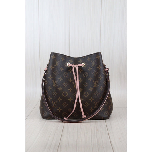 Rank A |LV Monogram Neonoe Rose Poodle Shoulder Bag|23080306