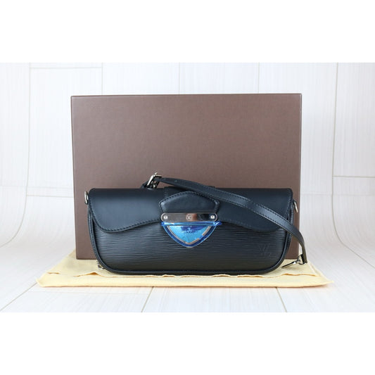 Excellent(Rank SA)| LV Epi Pochette Montaigne Black Shoulder Bag|X24121815
