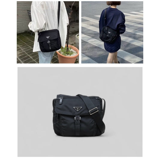Good ( Rank AB)|Prada Nylon PM ShoulderBag Black|25060901