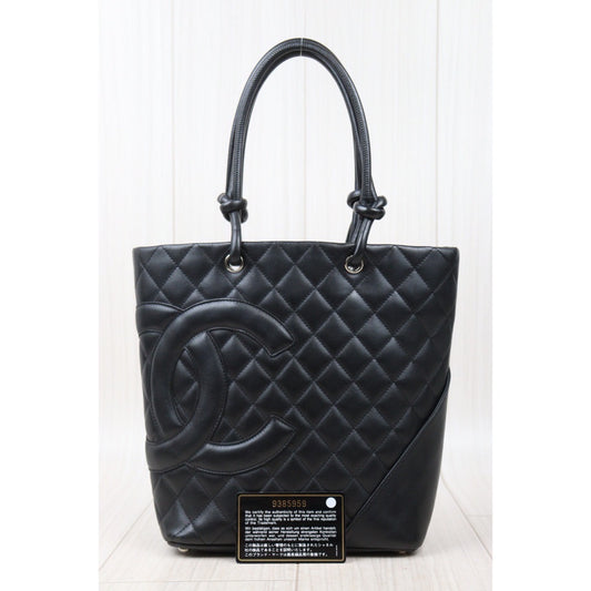 Rank AB | CHANEL Cambon Line ToteBag Black Made In 2004-2005 Year|P24061132