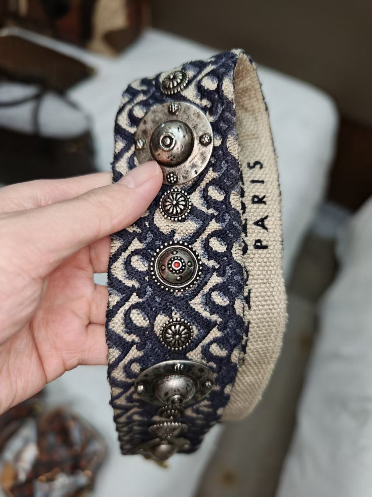 Very Good ( Rank A)|Dior Trotter Saddle Shoulder Bag Medium with strap and Entrupy Certificate of Authenticity