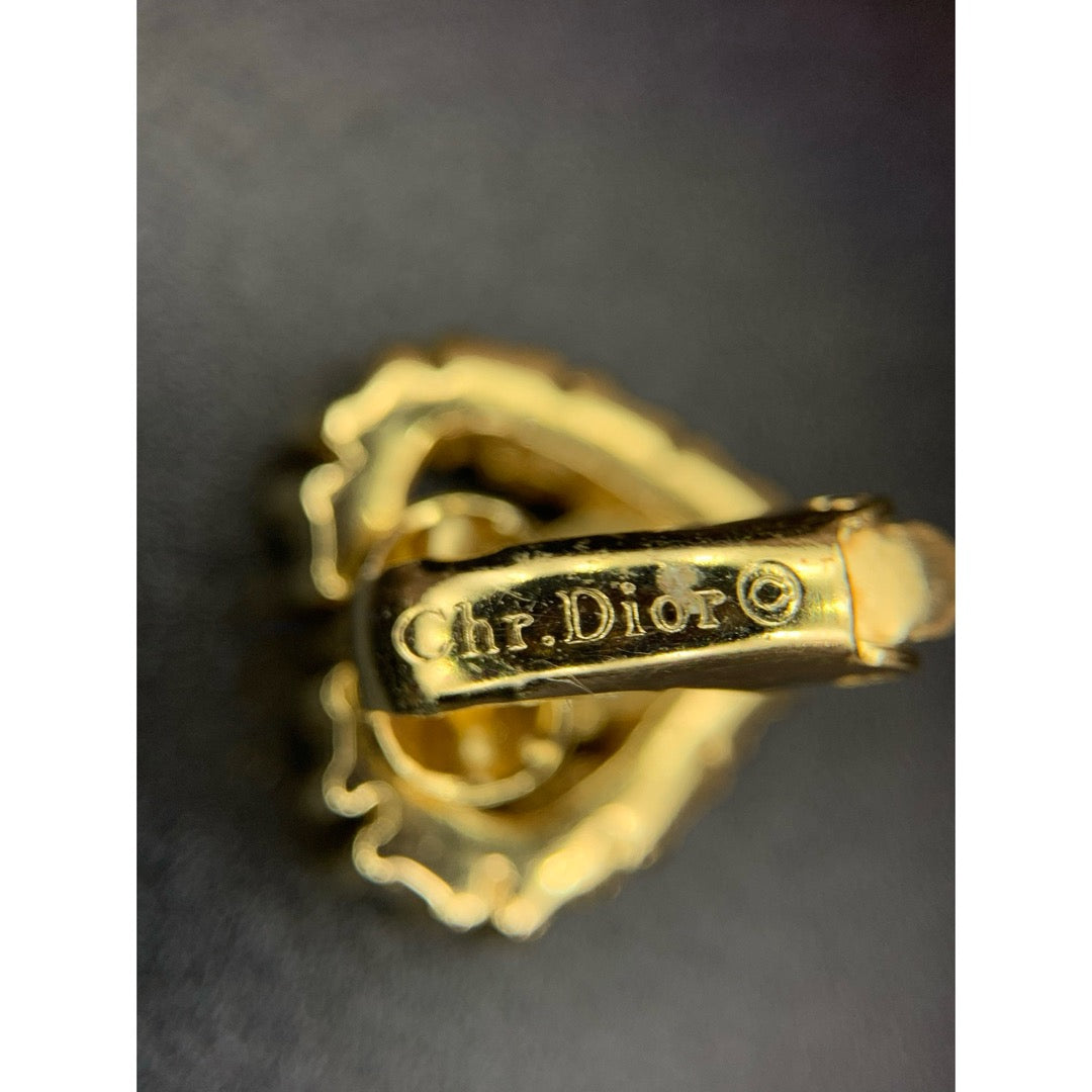 Very Good ( Rank A) | Dior Heart Rhinestone Earring |V25061911