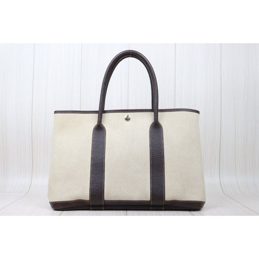 Good ( Rank AB)| HERMES Garden Party PM Handbag □J Stamp Made In 2006 Year|24121201