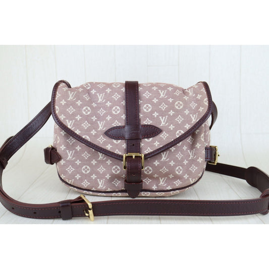 Very Good ( Rank A)|LV Monogram Mini Run Saumur Shoulder Bag Canvas Leather |H25031801