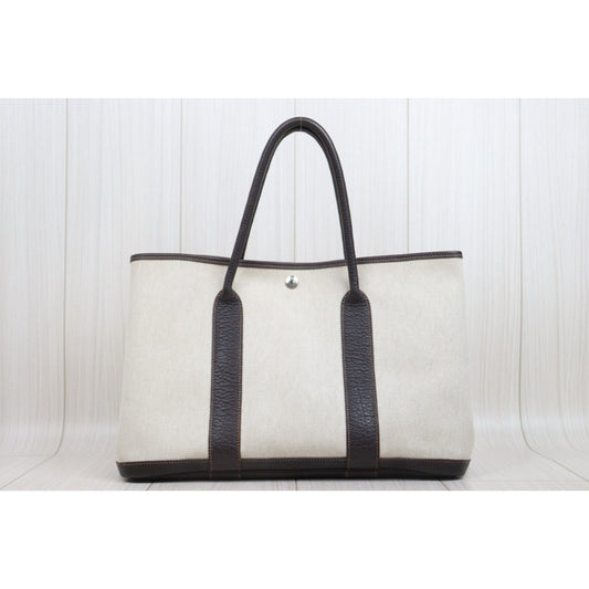 Good ( Rank AB)| HERMES Garden Party PM Handbag □H Stamp Made In 2004 Year|25091206