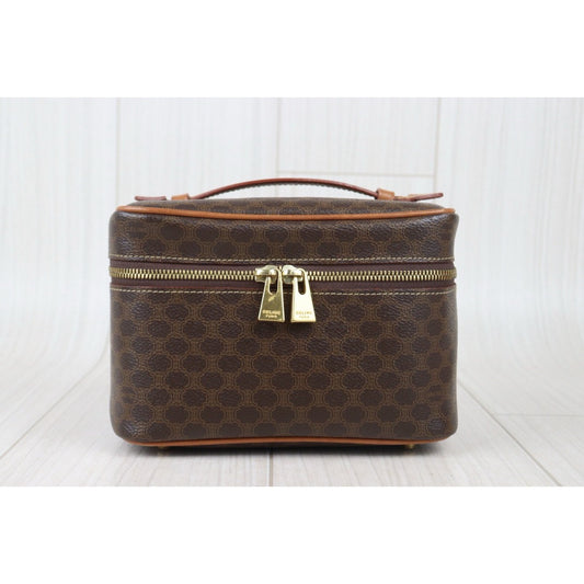 Rank AB| CELINE Macadam Vanity Handbag |24081913